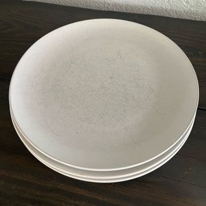 Set of 4 Ikea white plates